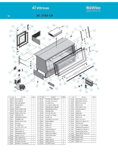 Pièces détachées INFRICO VC-2010-CR Annee 2007 