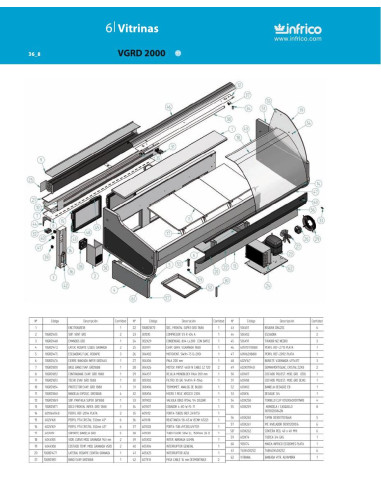 Pièces détachées INFRICO VGRD-2000 Annee 2011 