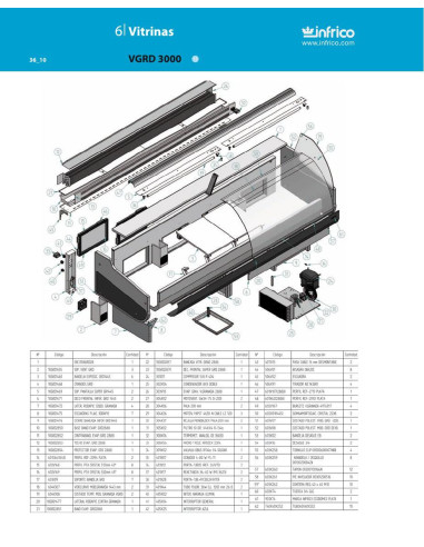 Pièces détachées INFRICO VGRD-3000 Annee 2011 
