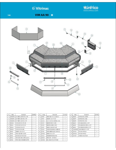 Pièces détachées INFRICO VIM-AA-90 Annee 2008 