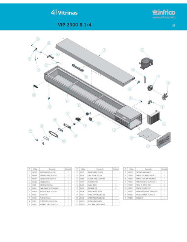 Pièces détachées INFRICO VIP-2300-B-1-4 Annee 2007 