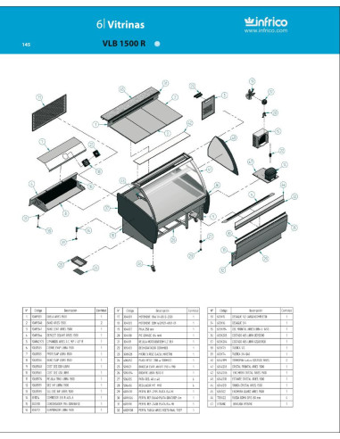 Pièces détachées INFRICO VLB-1500-R Annee 2008 