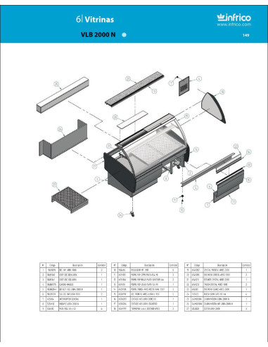 Pièces détachées INFRICO VLB-2000-N Annee 2008 