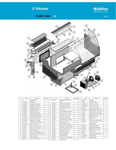 Pièces détachées INFRICO VLMR-1000 Annee 2011 