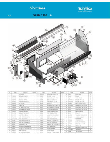 Pièces détachées INFRICO VLRM-1500 Annee 2011 