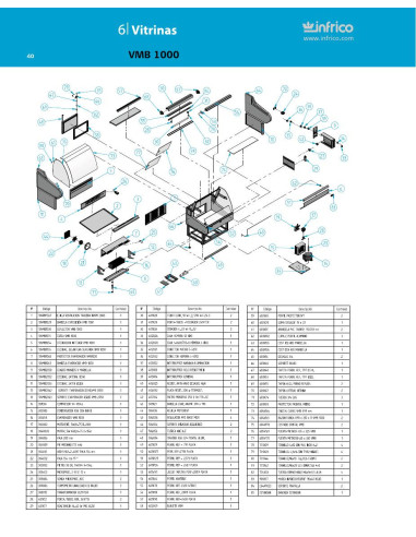 Pièces détachées INFRICO VMB-1000 Annee 2011 