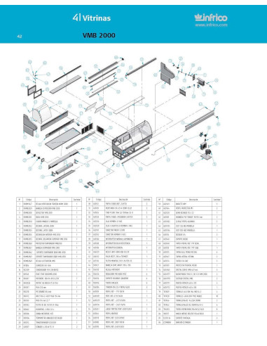 Pièces détachées INFRICO VMB-2000 Annee 2007 