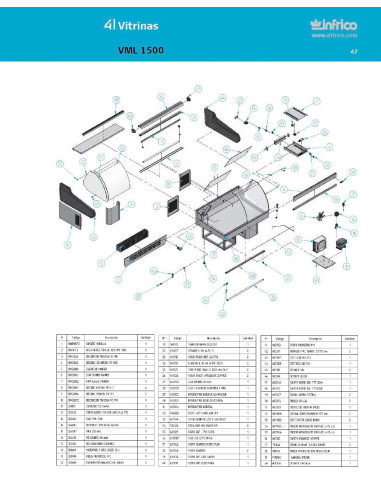 Pièces détachées INFRICO VML-1500 Annee 2007 