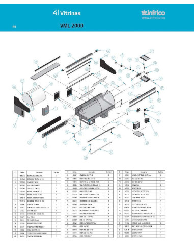 Pièces détachées INFRICO VML-2000 Annee 2007 