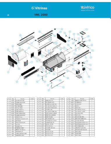 Pièces détachées INFRICO VML-2000 Annee 2011 