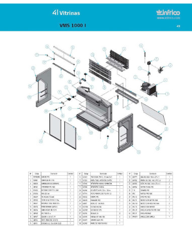 Pièces détachées INFRICO VMS-1000-I Annee 2007 