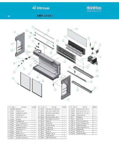 Pièces détachées INFRICO VMS-1350-I Annee 2007 