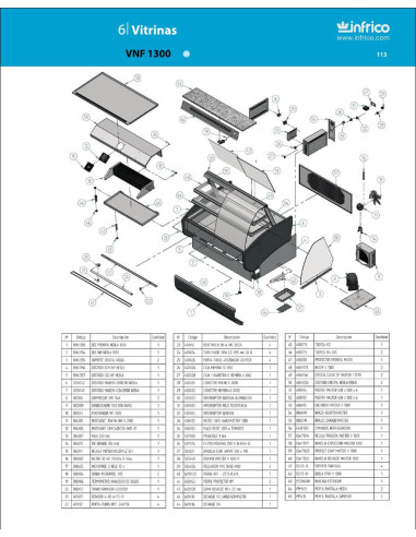 Pièces détachées INFRICO VNF-1300 Annee 2008 