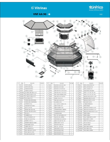 Pièces détachées INFRICO VNF-AA-90 Annee 2008 