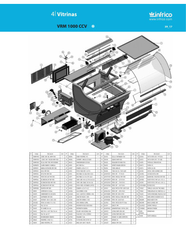 Pièces détachées INFRICO VRM-1000-CCV Annee 2010 