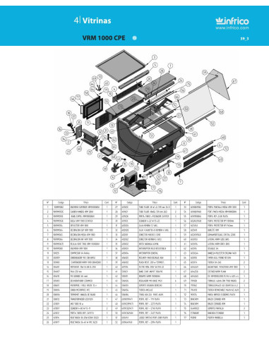Pièces détachées INFRICO VRM-1000-CPE Annee 2010 