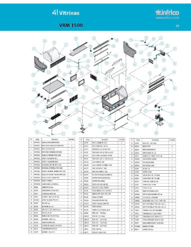Pièces détachées INFRICO VRM-1500 Annee 2007 