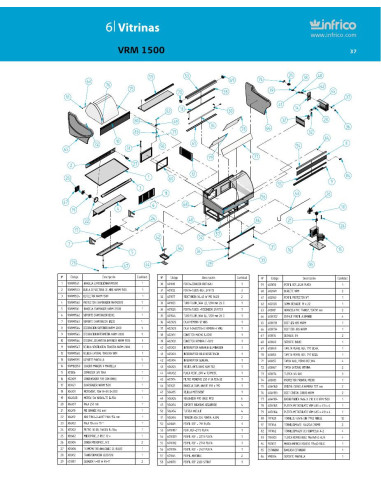 Pièces détachées INFRICO VRM-1500 Annee 2011 