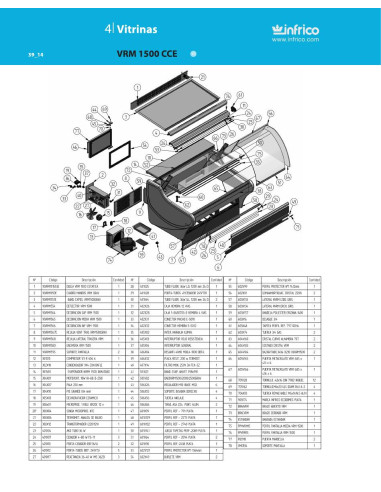 Pièces détachées INFRICO VRM-1500-CCE Annee 2010 