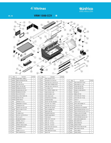 Pièces détachées INFRICO VRM-1500-CCV Annee 2010 