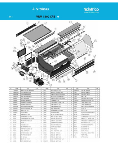 Pièces détachées INFRICO VRM-1500-CPE Annee 2010 