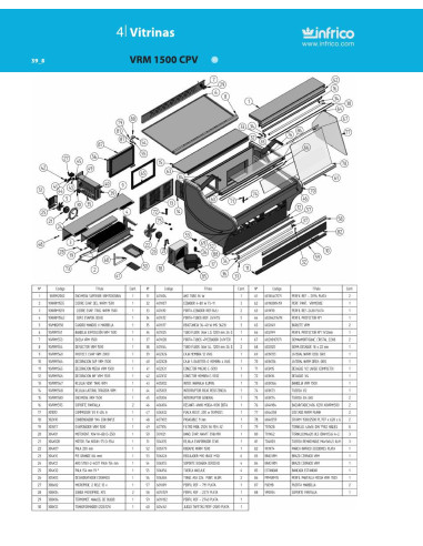 Pièces détachées INFRICO VRM-1500-CPV Annee 2010 