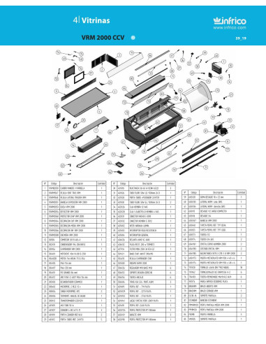 Pièces détachées INFRICO VRM-2000-CCV Annee 2010 