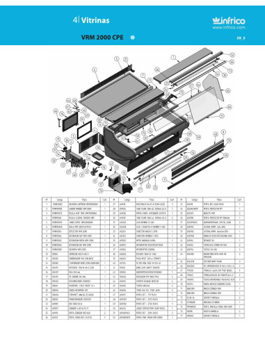 Pièces détachées INFRICO VRM-2000-CPE Annee 2010 