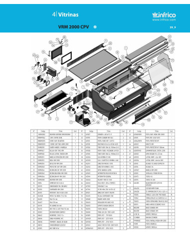 Pièces détachées INFRICO VRM-2000-CPV Annee 2010 