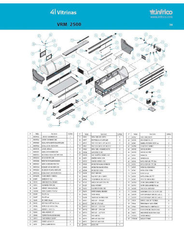 Pièces détachées INFRICO VRM-2500 Annee 2007 