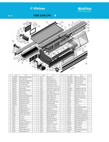 Pièces détachées INFRICO VRM-2500-CPV Annee 2010 