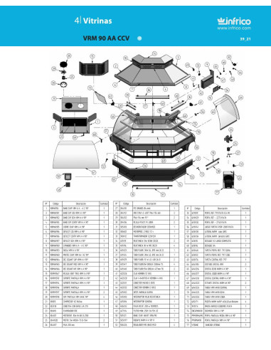 Pièces détachées INFRICO VRM-90-AA-CCV Annee 2010 