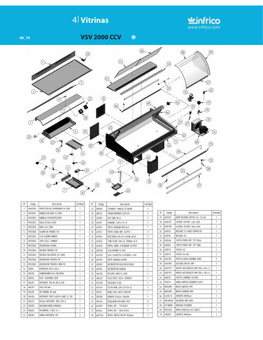 Pièces détachées INFRICO VSV-2000-CCV Annee 2010 