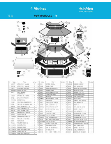 Pièces détachées INFRICO VSV-90-AA-CCV Annee 2010 