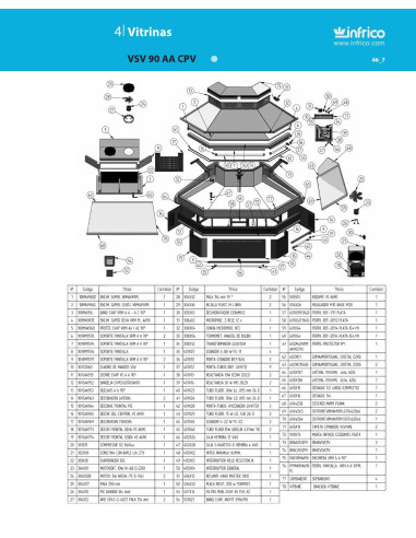 Pièces détachées INFRICO VSV-90-AA-CPV Annee 2010 