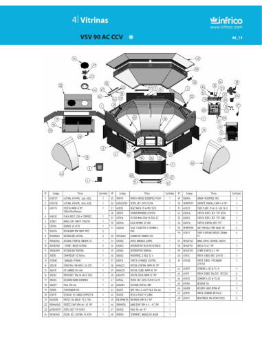 Pièces détachées INFRICO VSV-90-AC-CCV Annee 2010 