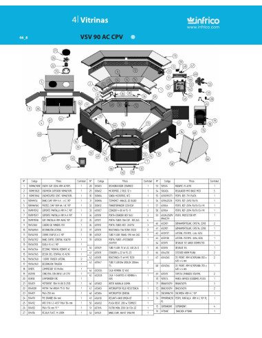 Pièces détachées INFRICO VSV-90-AC-CPV Annee 2010 