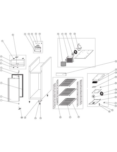 Réfrigérateur vertical - référence RK505 - Tefcold 