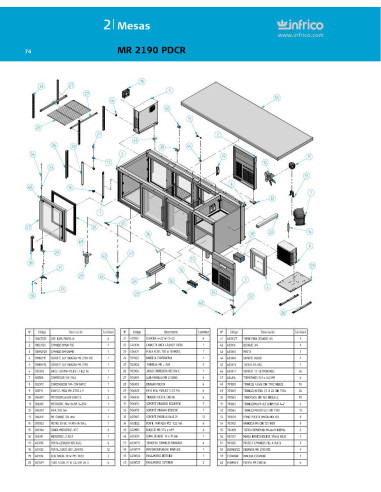 Pièces détachées INFRICO MR-2190-PDCR Annee 2011 