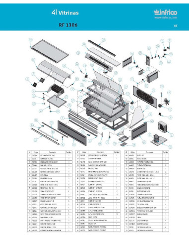 Pièces détachées INFRICO RF-1306 Annee 2007 