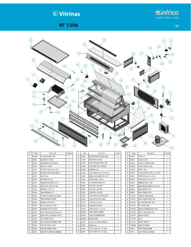 Pièces détachées INFRICO RF-1306 Annee 2011 