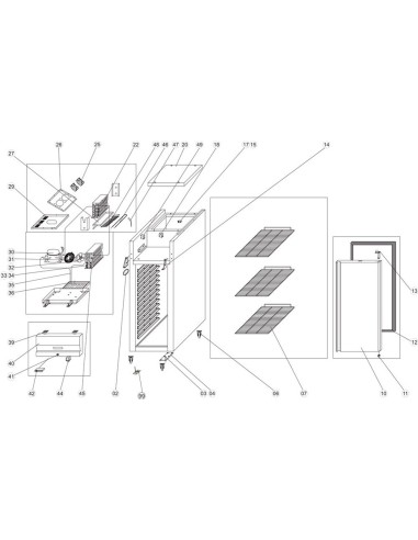 Congélateur vertical GN2/1 - référence RF710 - Tefcold 