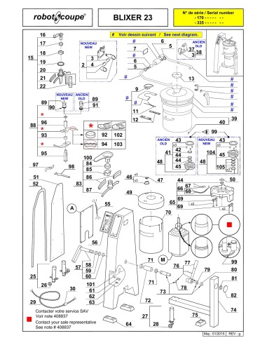 Pièces détachées pour Blixer Blixer 23 - Robot Coupe 