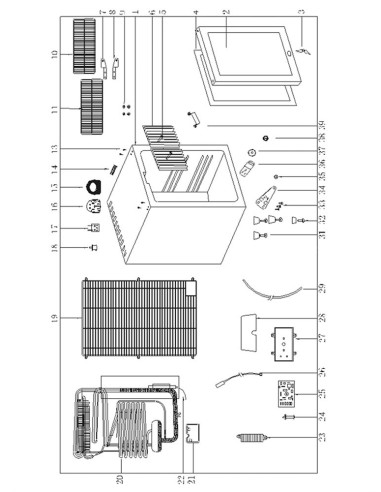 Réfrigérateur Minibar - référence TM32G - Tefcold 