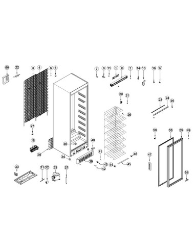 Congélateurs verticaux de vitrine - référence UFFS370G - Tefcold 