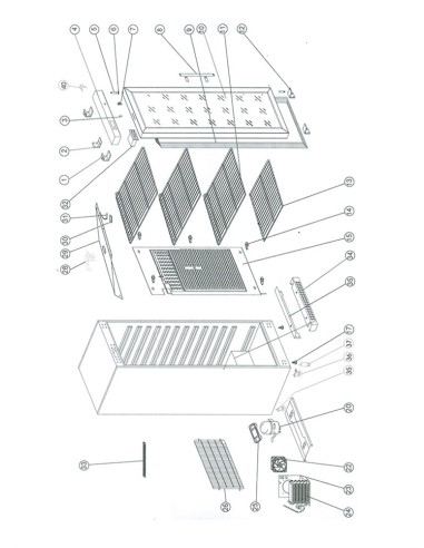 Réfrigérateur vitré GN2/1 - référence UR600SG - Tefcold 