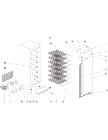 Congélateurs de stockage GN2/1 - référence UF600S - Tefcold 