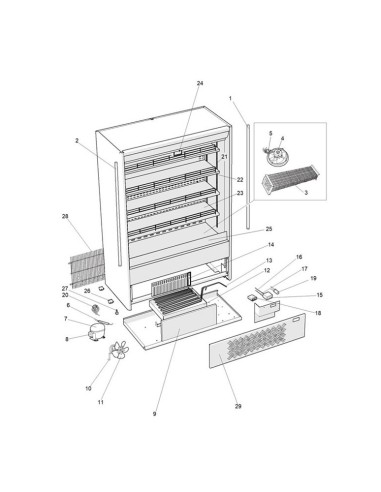 Vitrine réfrigérée noire - référence MD1002B - Tefcold 