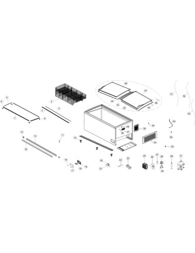 Réfrigérateur / congélateur de supermarché noir - référence SFI185B-CF VS - Tefcold 