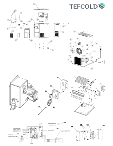 Machine à glaçons - référence TC85 - Tefcold 